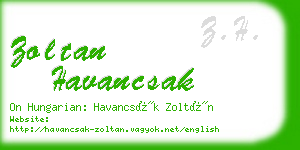 zoltan havancsak business card